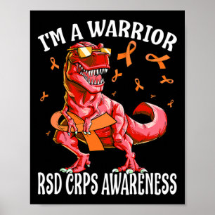 Póster Soy un dinosaurio de concienciación sobre Rsd Crps