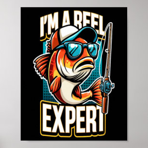 Póster Soy un experto en el diseño de pesca