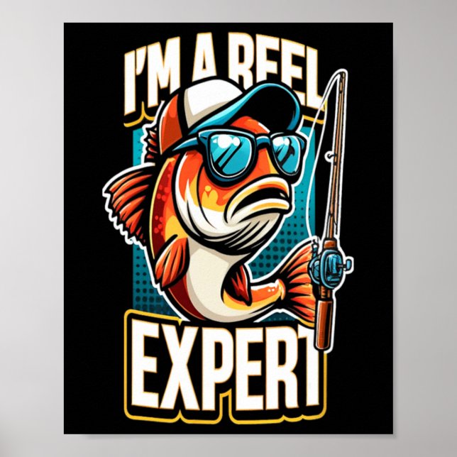 Póster Soy un experto en el diseño de pesca (Frente)