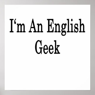 Póster Soy un geek inglés