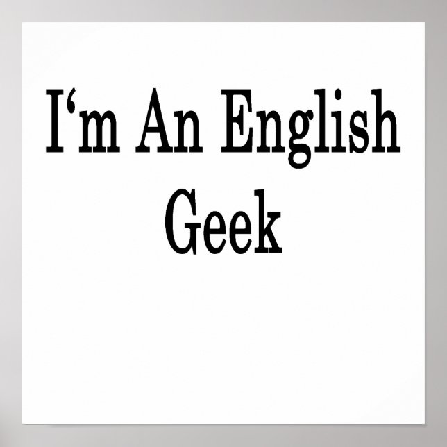 Póster Soy un geek inglés (Frente)