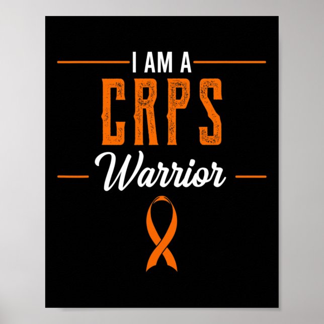Póster Soy Un Guerrero De Crps Naranja De Conciencia Rsd  (Frente)
