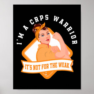 Póster Soy un guerrero de crps que lucha contra Rsd Crps