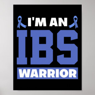 Póster Soy un guerrero de Ibs Irritable Bowel Síndrome de