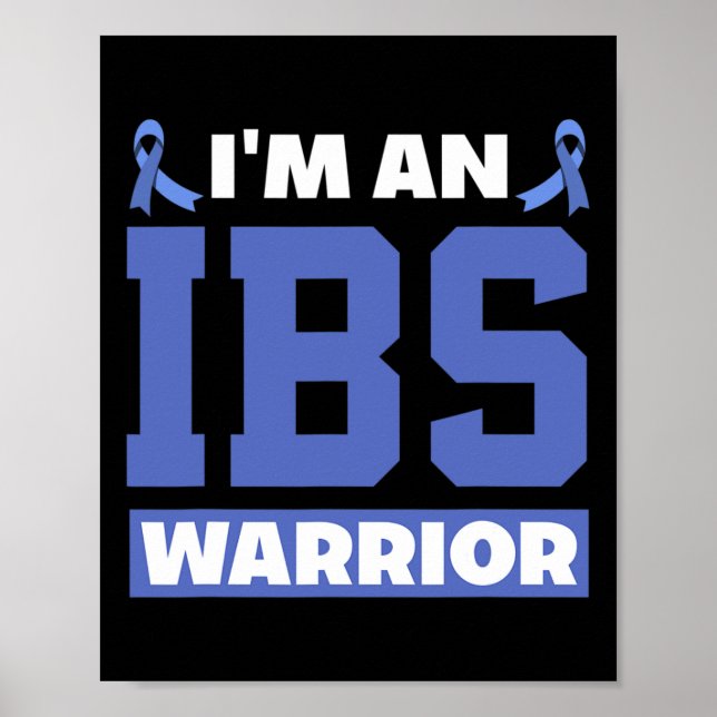 Póster Soy un guerrero de Ibs Irritable Bowel Síndrome de (Frente)