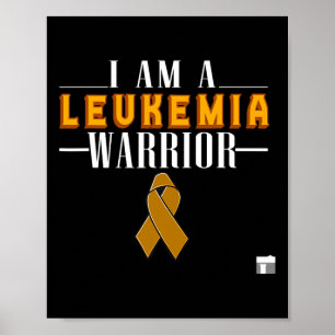 Póster Soy Un Guerrero De La Leucemia, Ora De Conciencia