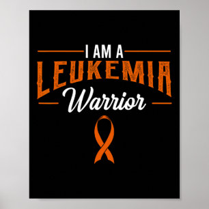 Póster Soy Un Guerrero De La Leucemia, Ora De Conciencia