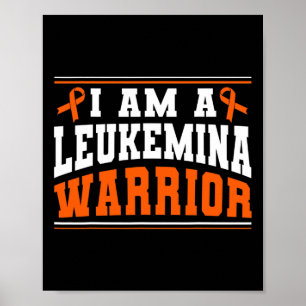 Póster Soy Un Guerrero De Leucemia Sobreviviente De Cánce