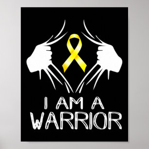 Póster Soy Un Guerrero Para Concienciar Sobre El Cáncer I