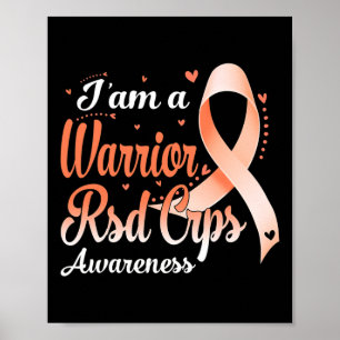 Póster Soy Un Guerrero Rsd Crps Naranja De Sensibilizació