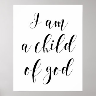 Póster Soy Un Hijo De Dios Poster