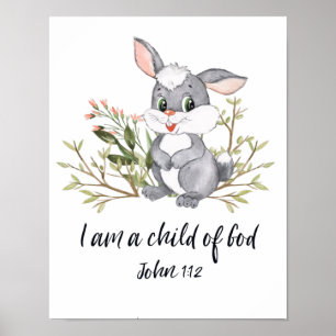 Póster Soy Un Hijo De Dios, Un Verso De Biblia Infantil,