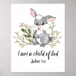 Póster Soy Un Hijo De Dios, Un Verso De Biblia Infantil,