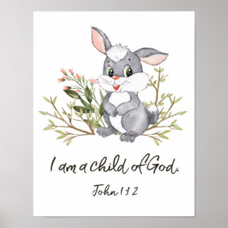 Póster Soy Un Hijo De Dios, Un Verso De Biblia Infantil, 