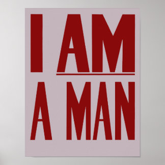 Póster Soy Un Hombre - Derechos Civiles