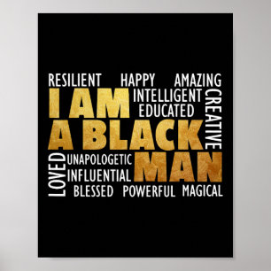 Póster Soy un hombre negro - Mes de la historia negra afr
