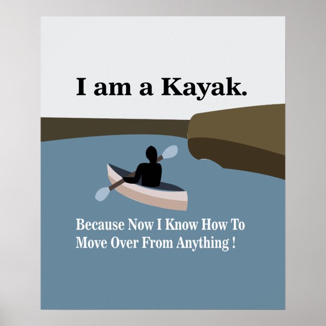 Póster Soy un kayak de canoas en kayak  (Frente)