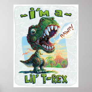 Póster Soy un Lil' T Rex
