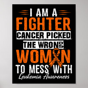 Póster Soy Un Luchador Concientización Sobre La Leucemia 