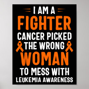 Póster Soy Un Luchador Concientización Sobre La Leucemia