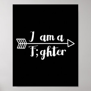 Póster Soy Un Luchador Semicolón Concienciación En Salud