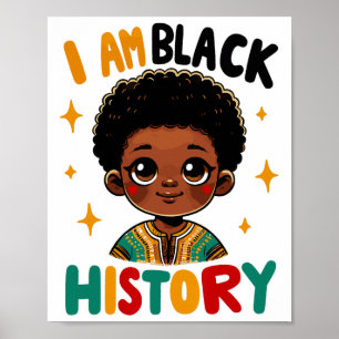 Póster Soy Un Mes De La Historia Negra Africano Estadouni