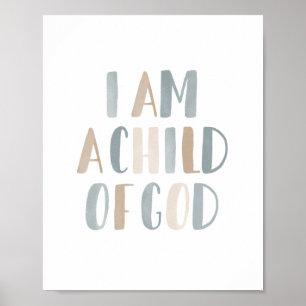 Póster Soy un Niño de Dios Cuarto de Niños