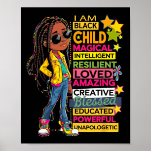 Póster Soy un niño negro, mes de la historia afroamerican