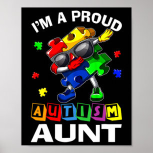 Póster Soy un orgulloso autismo con la conciencia del aut