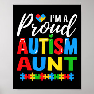 Póster Soy Un Orgulloso Autismo Tía Conciencia Pieza De R