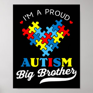 Póster Soy un orgulloso hermano mayor Conciencia del Auti