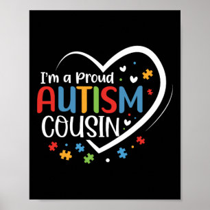 Póster Soy un orgulloso primo amor corazón autismo concie