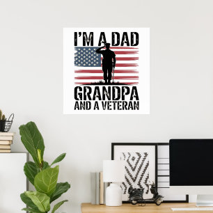 Póster Soy un papá, abuelo y veterano, nada me asusta