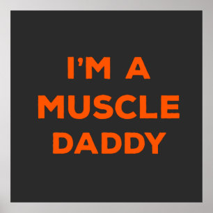 Póster Soy un papi muscular Cojín decorativo de camisas s