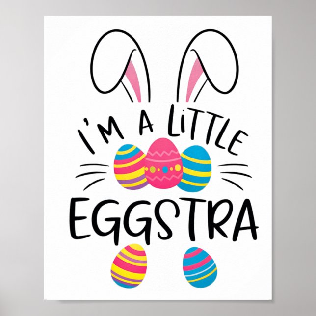 Póster Soy un pequeño conejito de Pascua de Eggstra (Frente)