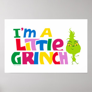 Póster Soy un pequeño Grinch Gráfico Colorido