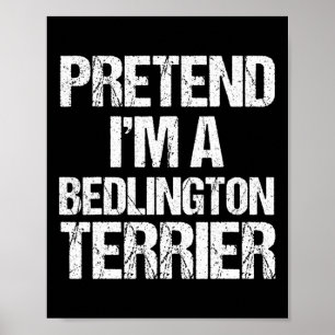 Póster Soy un perro moreno de Halloween de Bedlington Ter
