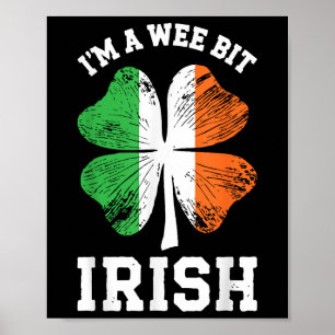 Póster Soy Un Poco Irlandés Camisas Mujeres Niños St Patr