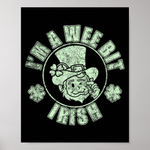 Póster Soy un poco irlandés Dichos divertidos del día de