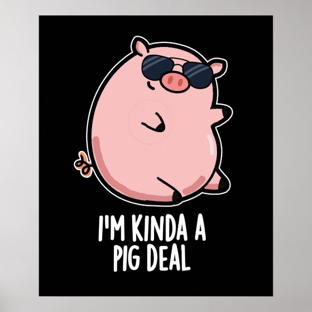 Póster Soy un poco un animal gracioso del trato del cerdo (Frente)