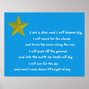 Póster Soy un poema infantil estrella