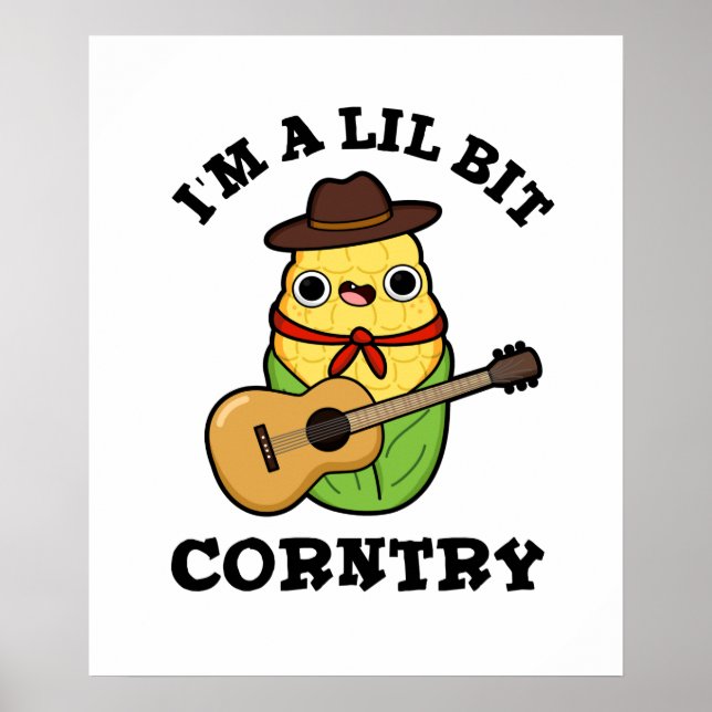 Póster Soy un poquito divertido Country Corn Pun (Frente)