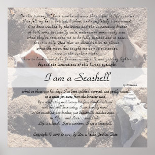 Póster Soy un Poster Seashell 24x24Matte o Digital v1.1