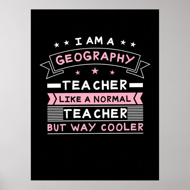 Póster Soy Un Profesor De Geografía (Frente)