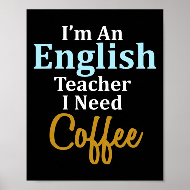 Póster Soy un profesor de inglés que necesito una escuela (Frente)