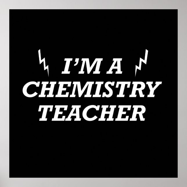Póster Soy un profesor de química (Frente)