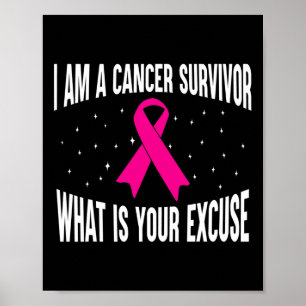 Póster Soy Un Sobreviviente De Cáncer De Cinta Rosa A