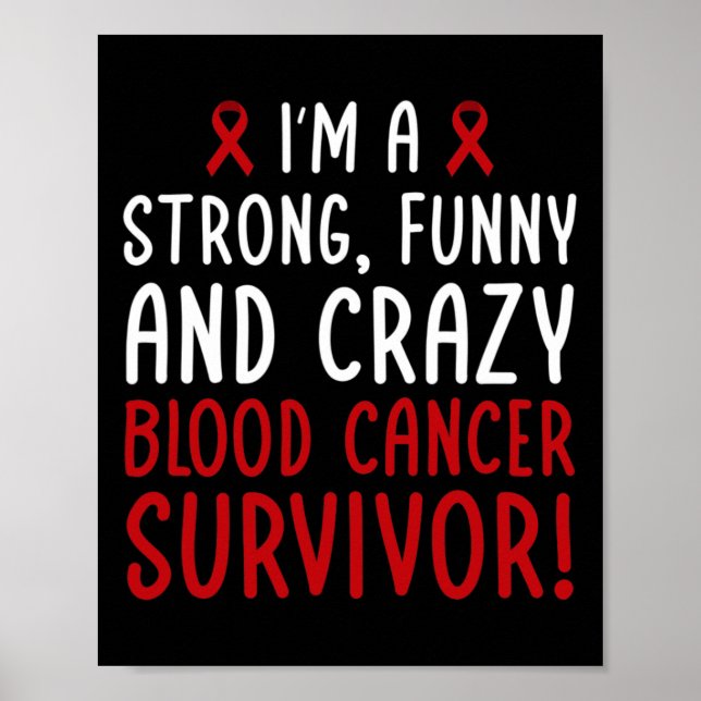 Póster ¡Soy un sobreviviente de cáncer de sangre! Awarene (Frente)