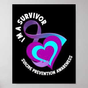 Póster Soy un superviviente apoyo a la prevención del sui