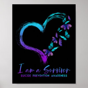 Póster Soy un superviviente Conciencia de Prevención del 